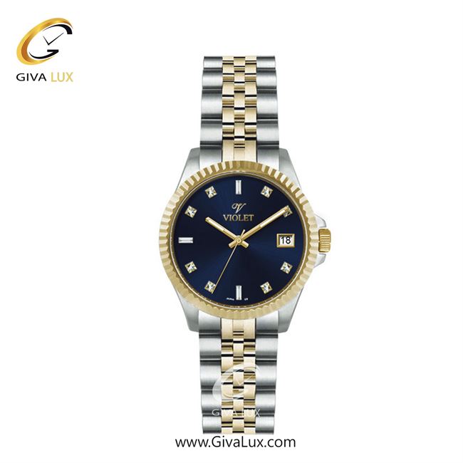 ساعت مچی اورجینال زنانه ویولت VIOLET طلایی-نقره ای | نقره ای-طلایی| سرمه ای| کد رفرنس 0559/2 | 0574/2